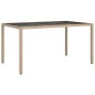 vidaXL Tavolo Giardino 150x90x75cm Vetro Temperato Polyrattan Beige vidaXL Tavolo Giardino 150x90x75cm Vetro Temperato Polyrattan Beige