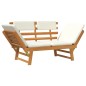 vidaXL Panca da Giardino con Cuscini 2-in-1 190 cm in Legno di Acacia vidaXL Panca da Giardino con Cuscini 2-in-1 190 cm in Legno di Acacia
