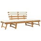 vidaXL Panca da Giardino con Cuscini 2-in-1 190 cm in Legno di Acacia vidaXL Panca da Giardino con Cuscini 2-in-1 190 cm in Legno di Acacia