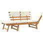 vidaXL Panca da Giardino con Cuscini 2-in-1 190 cm in Legno di Acacia vidaXL Panca da Giardino con Cuscini 2-in-1 190 cm in Legno di Acacia
