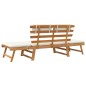 vidaXL Panca da Giardino con Cuscini 2-in-1 190 cm in Legno di Acacia vidaXL Panca da Giardino con Cuscini 2-in-1 190 cm in Legno di Acacia