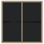 vidaXL Tavolo da Giardino Beige 109x107x74 cm in Polyrattan e Vetro vidaXL Tavolo da Giardino Beige 109x107x74 cm in Polyrattan e Vetro