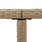 vidaXL Tavolo da Giardino Beige 109x107x74 cm in Polyrattan e Vetro vidaXL Tavolo da Giardino Beige 109x107x74 cm in Polyrattan e Vetro