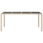 vidaXL Tavolo Giardino Beige 190x90x75 cm Vetro Temperato Polyrattan vidaXL Tavolo Giardino Beige 190x90x75 cm Vetro Temperato Polyrattan