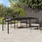 vidaXL Tavolo Giardino Marrone 250x100x75cm VetroTemperato Polyrattan vidaXL Tavolo Giardino Marrone 250x100x75cm VetroTemperato Polyrattan