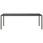 vidaXL Tavolo Giardino Marrone 250x100x75cm VetroTemperato Polyrattan vidaXL Tavolo Giardino Marrone 250x100x75cm VetroTemperato Polyrattan