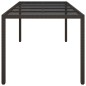 vidaXL Tavolo Giardino Marrone 250x100x75cm VetroTemperato Polyrattan vidaXL Tavolo Giardino Marrone 250x100x75cm VetroTemperato Polyrattan