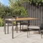 vidaXL Tavolo Giardino 150x90x75 cm Polyrattan e Legno d'Acacia Grigio vidaXL Tavolo Giardino 150x90x75 cm Polyrattan e Legno d'Acacia Grigio