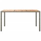 vidaXL Tavolo Giardino 150x90x75 cm Polyrattan e Legno d'Acacia Grigio vidaXL Tavolo Giardino 150x90x75 cm Polyrattan e Legno d'Acacia Grigio