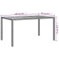 vidaXL Tavolo Giardino 150x90x75 cm Polyrattan e Legno d'Acacia Grigio vidaXL Tavolo Giardino 150x90x75 cm Polyrattan e Legno d'Acacia Grigio