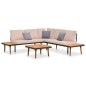vidaXL Set Divani da Giardino 4pz con Cuscini in Legno Massello Acacia vidaXL Set Divani da Giardino 4pz con Cuscini in Legno Massello Acacia