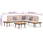 vidaXL Set Divani da Giardino 4pz con Cuscini in Legno Massello Acacia vidaXL Set Divani da Giardino 4pz con Cuscini in Legno Massello Acacia
