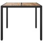 vidaXL Tavolo da Giardino 90x90x75cm Polyrattan e Massello Acacia Nero vidaXL Tavolo da Giardino 90x90x75cm Polyrattan e Massello Acacia Nero