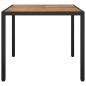 vidaXL Tavolo da Giardino 90x90x75cm Polyrattan e Massello Acacia Nero vidaXL Tavolo da Giardino 90x90x75cm Polyrattan e Massello Acacia Nero