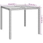 vidaXL Tavolo da Giardino 90x90x75cm Polyrattan e Massello Acacia Nero vidaXL Tavolo da Giardino 90x90x75cm Polyrattan e Massello Acacia Nero