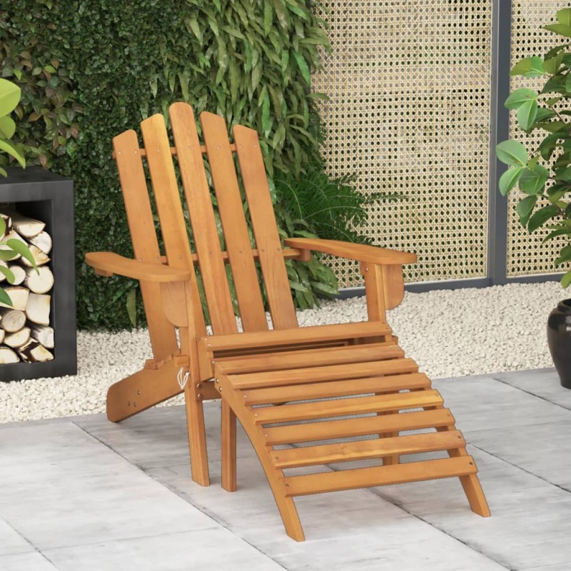 vidaXL Sedia da Giardino Adirondack con Poggiapiedi Massello di Acacia vidaXL Sedia da Giardino Adirondack con Poggiapiedi Massello di Acacia