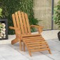 vidaXL Sedia da Giardino Adirondack con Poggiapiedi Massello di Acacia vidaXL Sedia da Giardino Adirondack con Poggiapiedi Massello di Acacia