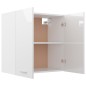 vidaXL Mobile Pensile Bianco Lucido 60x31x60 cm Legno Multistrato vidaXL Mobile Pensile Bianco Lucido 60x31x60 cm Legno Multistrato