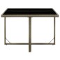 vidaXL Tavolo da Giardino Grigio 109x107x74 cm in Polyrattan e Vetro