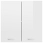 vidaXL Mobile Pensile Bianco Lucido 60x31x60 cm Legno Multistrato vidaXL Mobile Pensile Bianco Lucido 60x31x60 cm Legno Multistrato