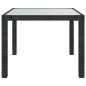 vidaXL Tavolo Giardino 90x90x75 cm Vetro Temperato e Polyrattan Nero vidaXL Tavolo Giardino 90x90x75 cm Vetro Temperato e Polyrattan Nero