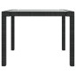vidaXL Tavolo Giardino 90x90x75 cm Vetro Temperato e Polyrattan Nero vidaXL Tavolo Giardino 90x90x75 cm Vetro Temperato e Polyrattan Nero