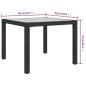 vidaXL Tavolo Giardino 90x90x75 cm Vetro Temperato e Polyrattan Nero vidaXL Tavolo Giardino 90x90x75 cm Vetro Temperato e Polyrattan Nero
