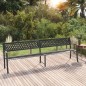 vidaXL Panca da Giardino Doppia 246 cm Nera in Acciaio vidaXL Panca da Giardino Doppia 246 cm Nera in Acciaio