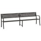 vidaXL Panca da Giardino Doppia 246 cm Nera in Acciaio vidaXL Panca da Giardino Doppia 246 cm Nera in Acciaio