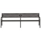 vidaXL Panca da Giardino Doppia 246 cm Nera in Acciaio vidaXL Panca da Giardino Doppia 246 cm Nera in Acciaio
