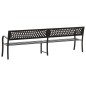 vidaXL Panca da Giardino Doppia 246 cm Nera in Acciaio vidaXL Panca da Giardino Doppia 246 cm Nera in Acciaio