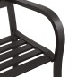 vidaXL Panca da Giardino Doppia 246 cm Nera in Acciaio vidaXL Panca da Giardino Doppia 246 cm Nera in Acciaio