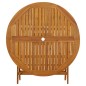 vidaXL Tavolo da Giardino Pieghevole 110 cm in Massello d'Acacia