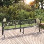 vidaXL Panca da Giardino Doppia 246 cm Nera in Acciaio vidaXL Panca da Giardino Doppia 246 cm Nera in Acciaio