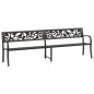 vidaXL Panca da Giardino Doppia 246 cm Nera in Acciaio vidaXL Panca da Giardino Doppia 246 cm Nera in Acciaio