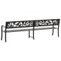 vidaXL Panca da Giardino Doppia 246 cm Nera in Acciaio vidaXL Panca da Giardino Doppia 246 cm Nera in Acciaio