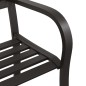 vidaXL Panca da Giardino Doppia 246 cm Nera in Acciaio vidaXL Panca da Giardino Doppia 246 cm Nera in Acciaio