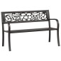 vidaXL Panchina da Giardino 125 cm in Acciaio Nera vidaXL Panchina da Giardino 125 cm in Acciaio Nera