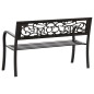 vidaXL Panchina da Giardino 125 cm in Acciaio Nera vidaXL Panchina da Giardino 125 cm in Acciaio Nera
