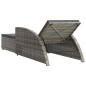 vidaXL Lettino Prendisole con Cuscino Grigio Scuro Polyrattan Grigio vidaXL Lettino Prendisole con Cuscino Grigio Scuro Polyrattan Grigio