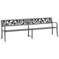 vidaXL Panca da Giardino Doppia 246 cm Grigia in Acciaio vidaXL Panca da Giardino Doppia 246 cm Grigia in Acciaio