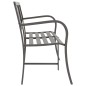 vidaXL Panca da Giardino Doppia 246 cm Grigia in Acciaio vidaXL Panca da Giardino Doppia 246 cm Grigia in Acciaio