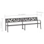 vidaXL Panca da Giardino Doppia 246 cm Grigia in Acciaio vidaXL Panca da Giardino Doppia 246 cm Grigia in Acciaio