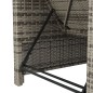 vidaXL Lettino Prendisole con Cuscino Grigio Scuro Polyrattan Grigio vidaXL Lettino Prendisole con Cuscino Grigio Scuro Polyrattan Grigio