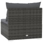 vidaXL Divano a 3 Posti con Cuscini in Polyrattan Grigio vidaXL Divano a 3 Posti con Cuscini in Polyrattan Grigio