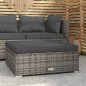 vidaXL Poggiapiedi Giardino con Cuscino Grigio 70x70x30 cm Polyrattan vidaXL Poggiapiedi Giardino con Cuscino Grigio 70x70x30 cm Polyrattan