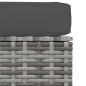 vidaXL Poggiapiedi Giardino con Cuscino Grigio 70x70x30 cm Polyrattan vidaXL Poggiapiedi Giardino con Cuscino Grigio 70x70x30 cm Polyrattan