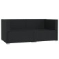 vidaXL Divano a 2 Posti con Cuscini in Polyrattan Nero vidaXL Divano a 2 Posti con Cuscini in Polyrattan Nero