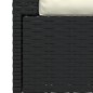 vidaXL Divano a 2 Posti con Cuscini in Polyrattan Nero vidaXL Divano a 2 Posti con Cuscini in Polyrattan Nero