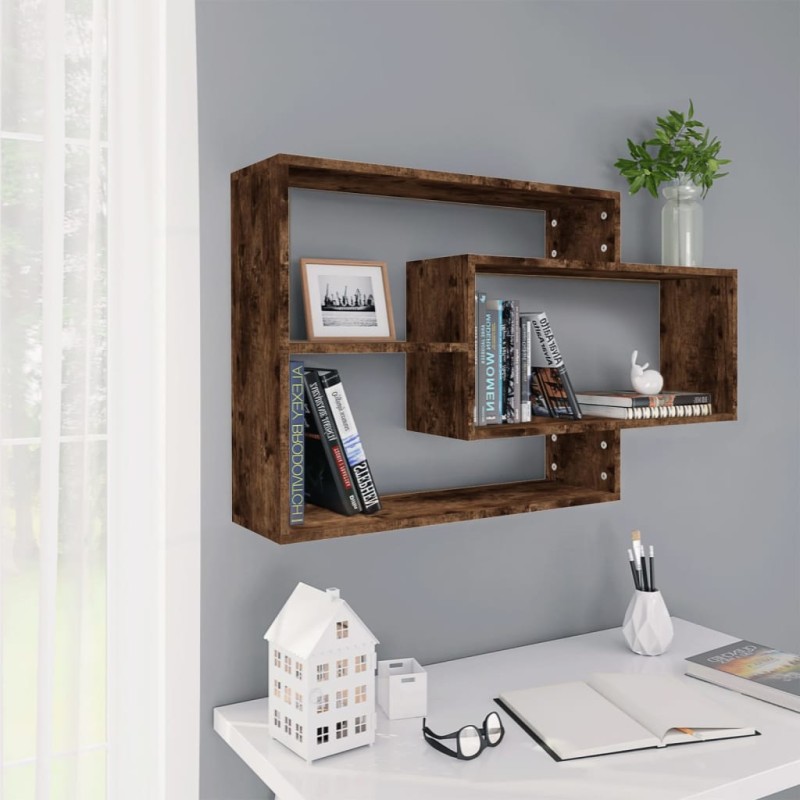 vidaXL Mensola a Muro Rovere Fumo 104x20x58,5 cm Legno Multistrato vidaXL Mensola a Muro Rovere Fumo 104x20x58,5 cm Legno Multistrato